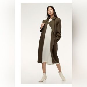Babaton Olive Green Trench Coat -Small